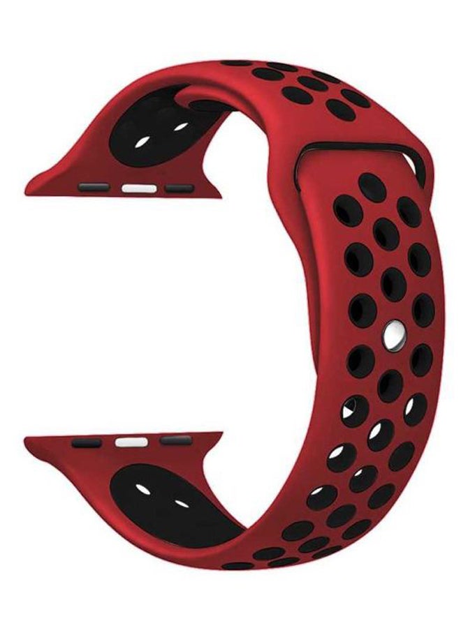 porodo - Wrist Band For Apple Watch Nike + Red/Black - Image 1