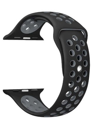 Wrist Band For Apple Watch Nike + Black/Grey - v1561357146/N26729459A_1