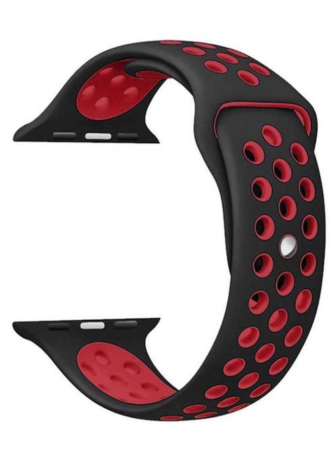 porodo - Wrist Band For Apple Watch Nike + Black/Red - Image 1
