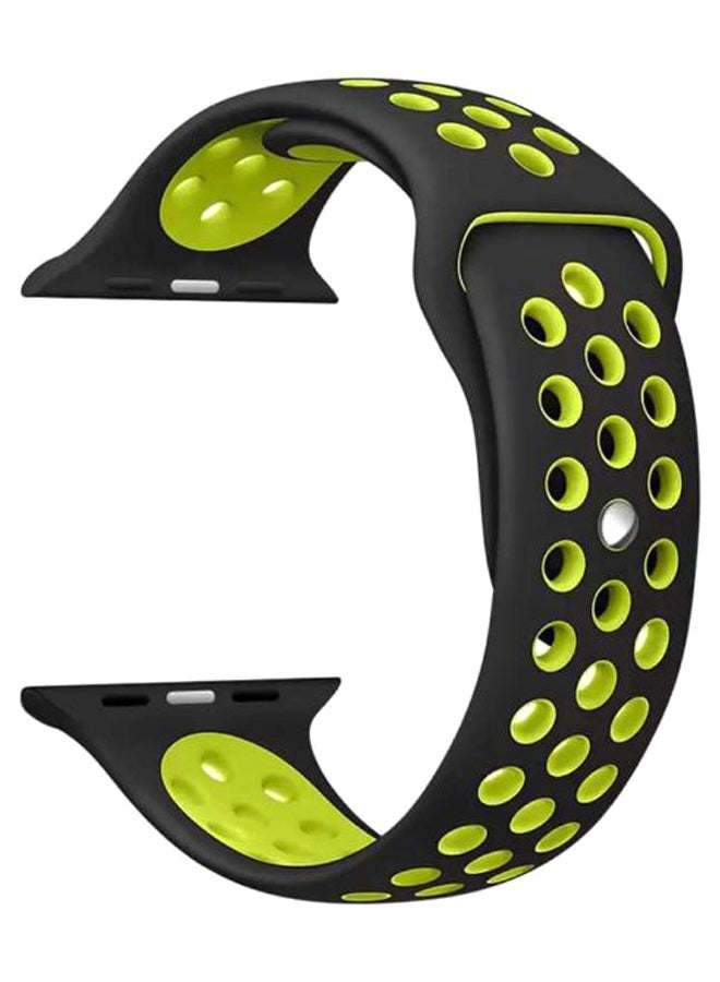 porodo - Replacement Band For Apple Watch Nike+ 42-44mm Black/Green - Image 1
