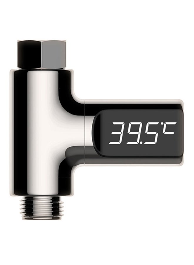 Generic LED Digital Shower Water Thermometer Silver/Black 11.6cm - Image 1