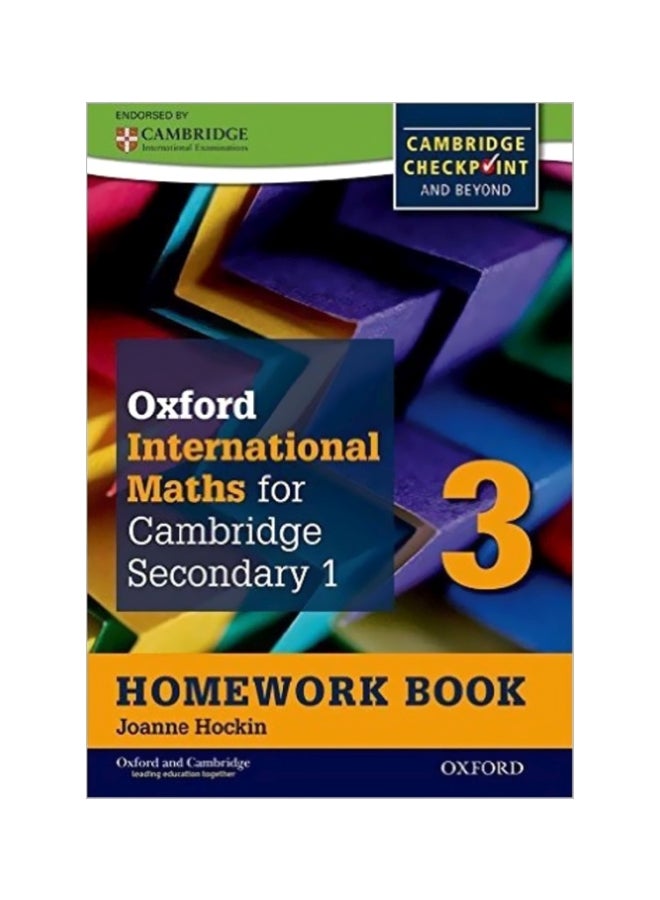 Oxford International Maths For Cambridge 1 Homework Book 3 Paperback English by Joanne Hockin 