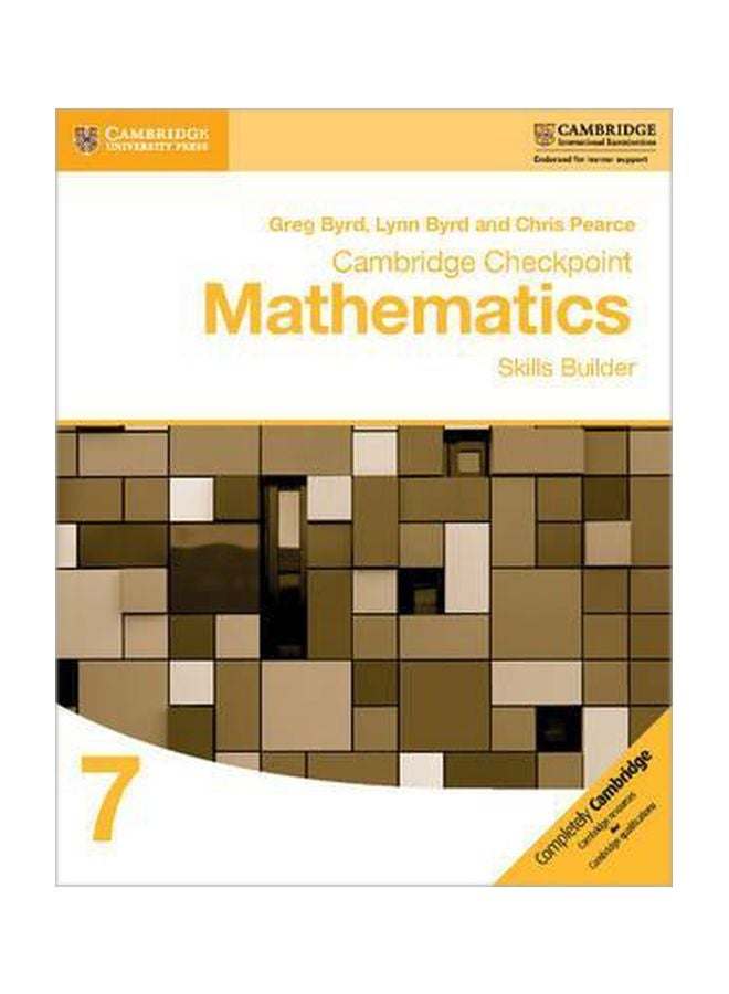 Cambridge Checkpoint Mathematics Skills Builder Workbook 7 Paperback English by Greg Byrd - 2/13/2017 