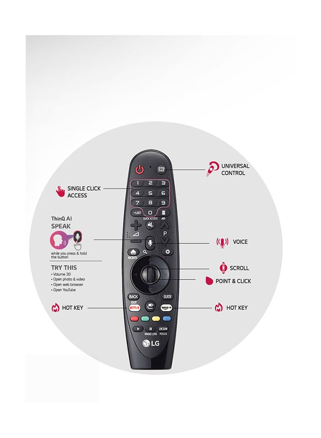 65-Inch 4K Smart TV With Built-In Receiver And Magic Remote 65UM7660PVA Black