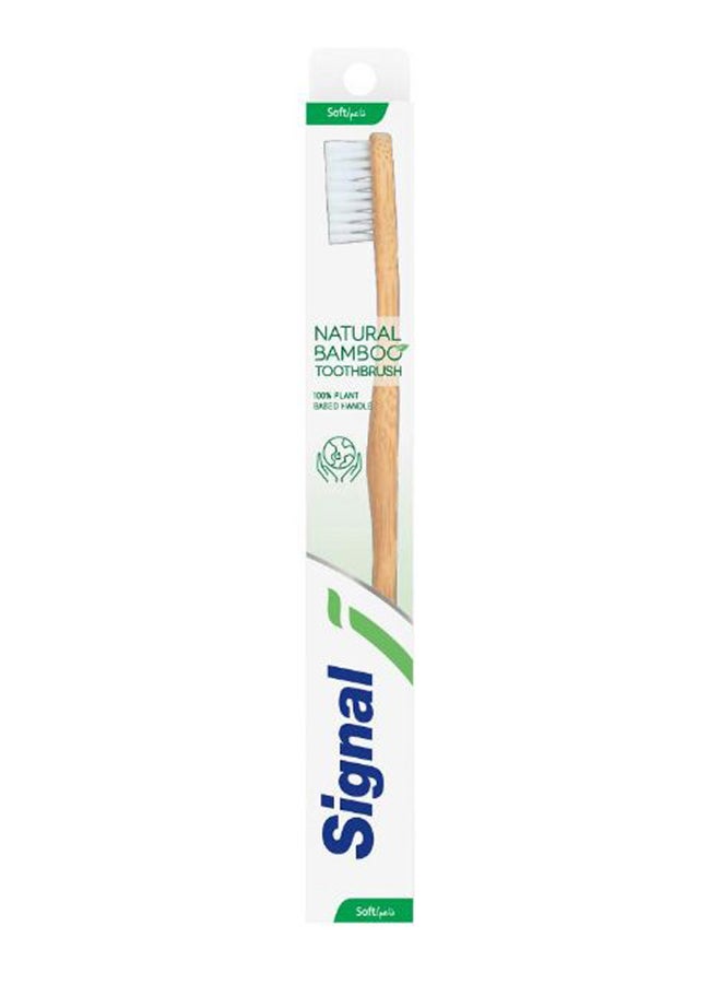 Signal - Soft Natural Bamboo Toothbrush Beige/White - Image 1