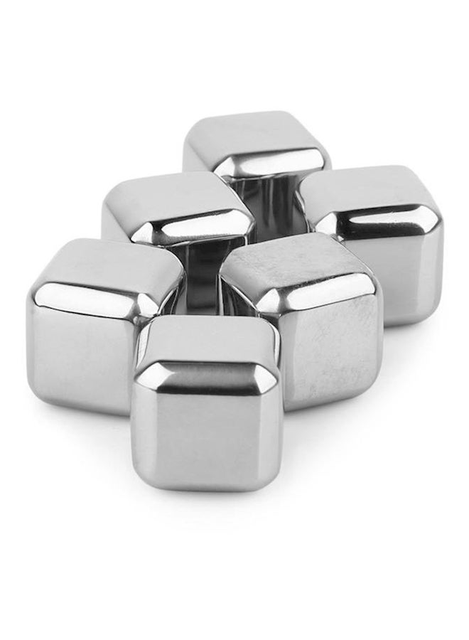 Brookstone - 6-Pieces Ice Stainless Steel Drinking Grill Set 2724661144085 Silver - Image 1