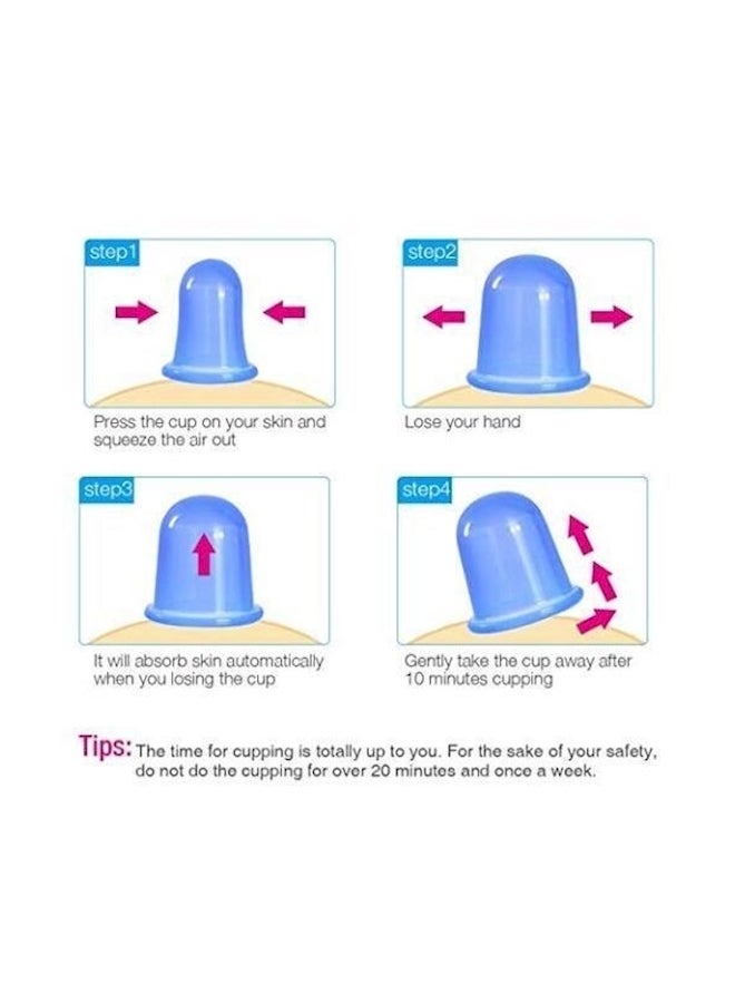 OTES 4 Piece Silicone Facial Massager Therapy Set Blue 152grams - Image 4