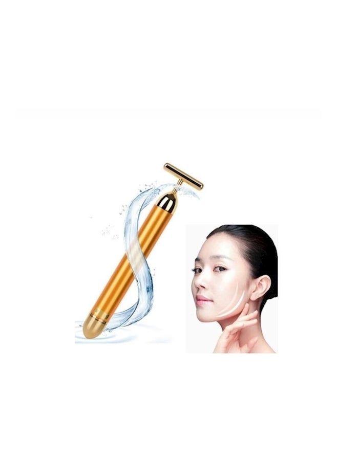 Generic 24K Plated Facial Roller Massager Gold 140X16  - Image 3