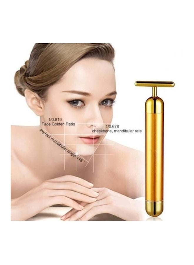 Generic 24K Plated Facial Roller Massager Gold 140X16  - Image 4