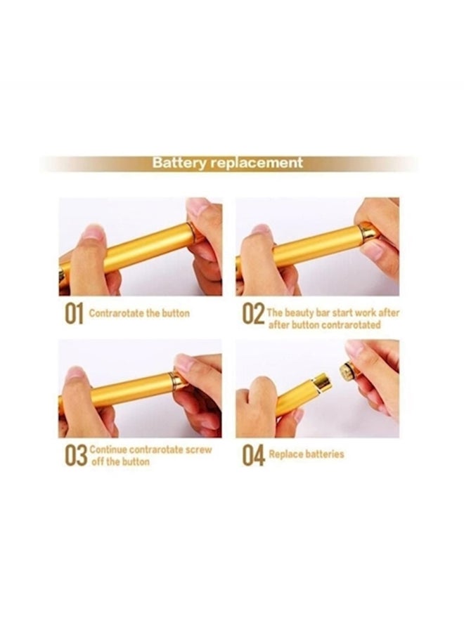 Energy beauty bar - Vibration Face Massager Gold - Image 1