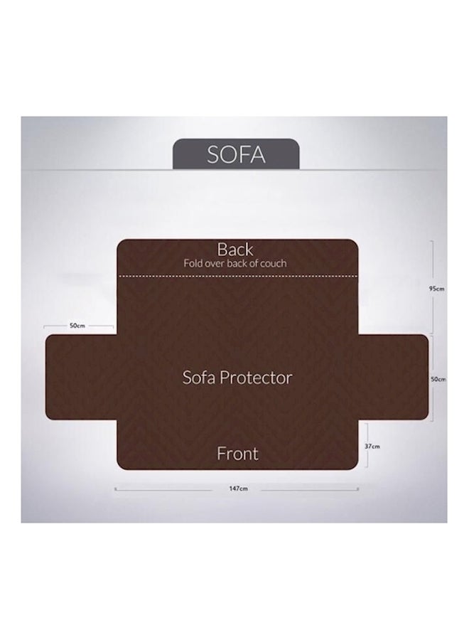 Waterproof Seat Sofa Cover Brown 167 x 190cm - Image 3