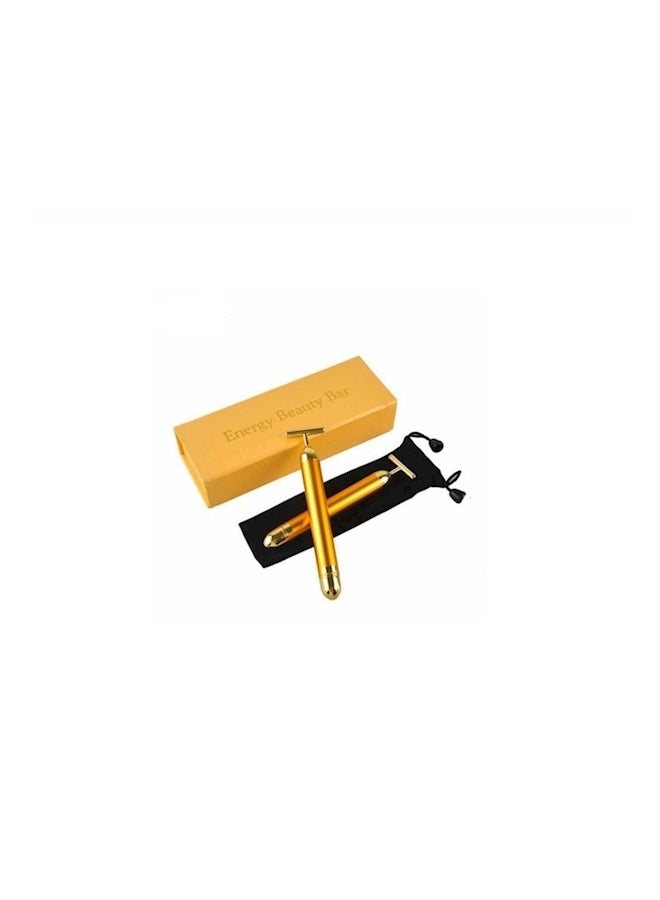 Generic 24K Plated Facial Roller Massager Gold 140X16  - Image 2