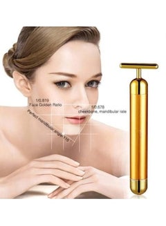 Enery beauty bar 24K Vibration Facial Roller Massager Stick Gold  - Image 4