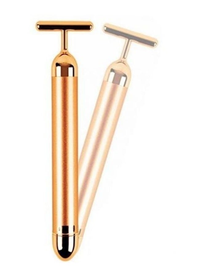 Generic 24K Electric Anti Aging Facial Massager Gold  - Image 2