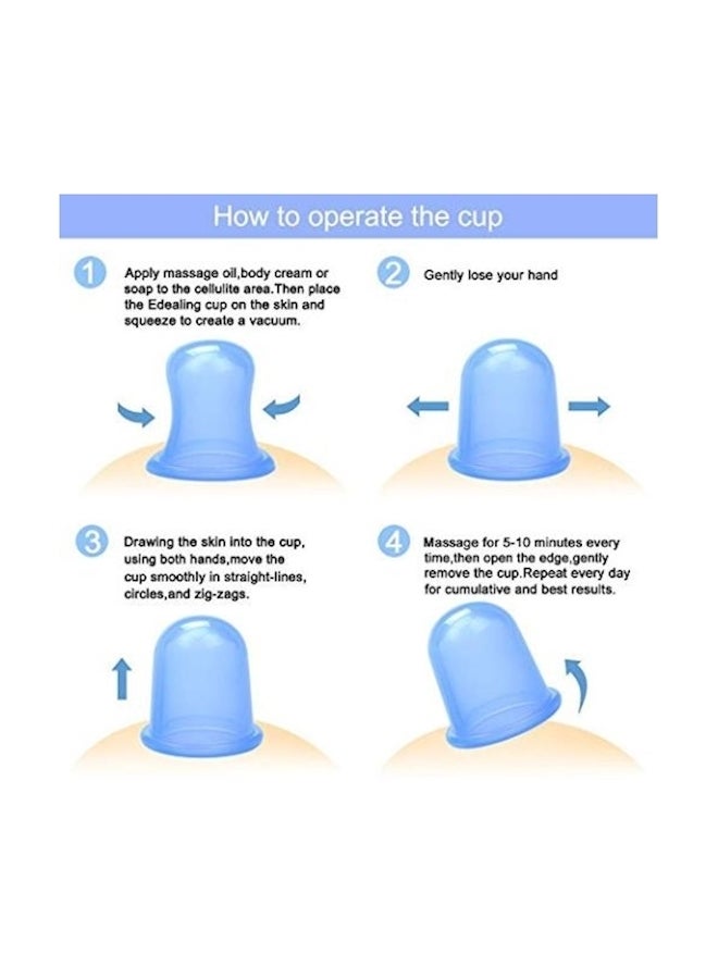 Generic Anti Cellulite Cup Kit For Body And Facial Massager Blue - Image 3