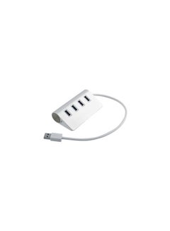 Generic 4 Port Aluminum Usb Hub Silver  - Image 2