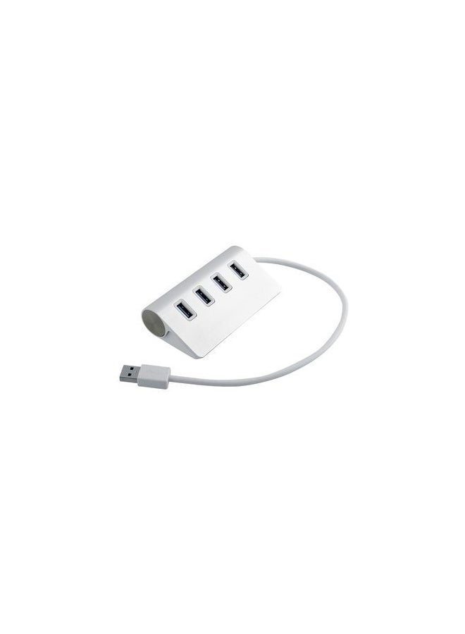 Generic 4 Port Aluminum Usb Hub Silver  - Image 2