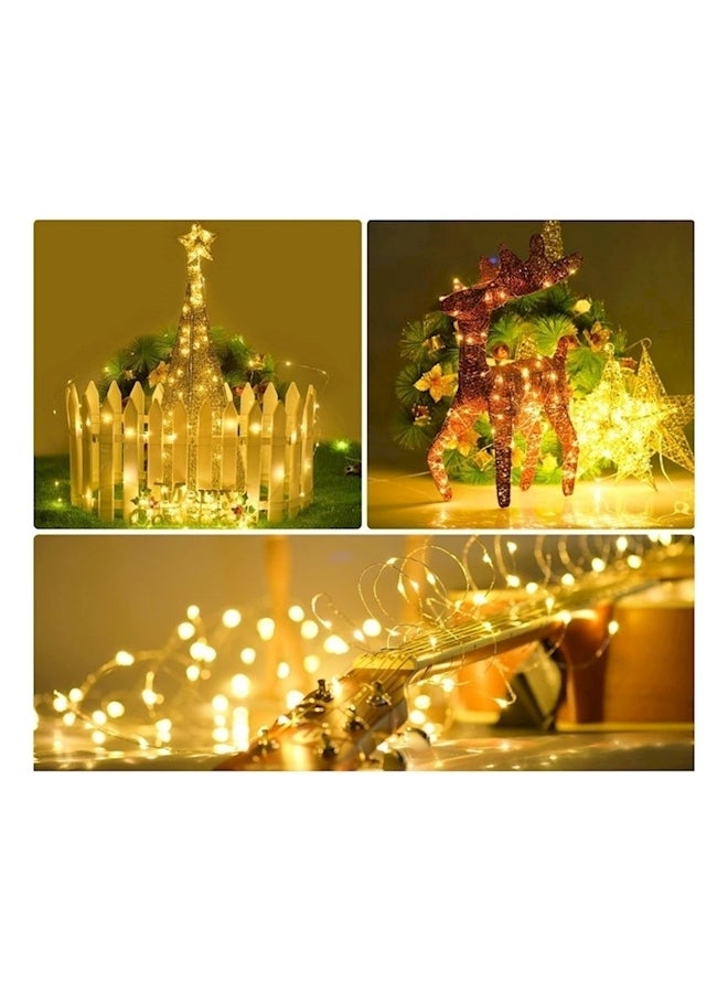 ماركة غير محددة - سلك إضاءة مزوّد بعدد 100 مصباح LED أصفر - Image 1