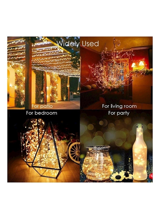 ماركة غير محددة - سلك إضاءة مزوّد بعدد 100 مصباح LED أصفر - Image 1