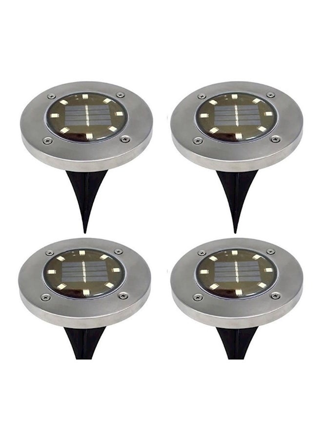 Faster 4-Pieces 8 Led Solar Light White - Image 1