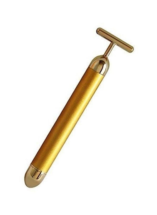 Generic Micro Vibration Face Lift Pulse Facial Massager Gold - Image 1