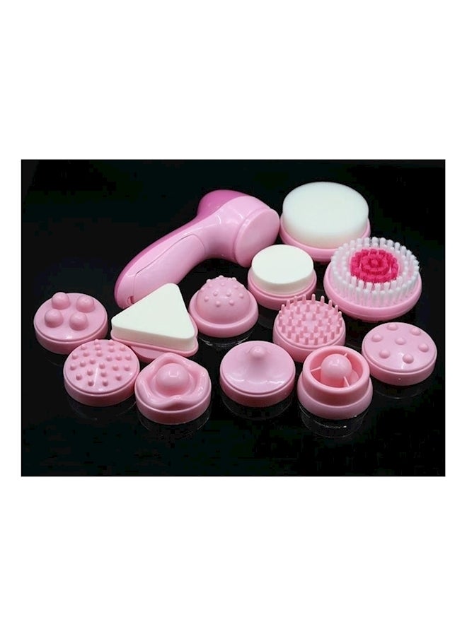 كناير أداة تدليك وتنظيف الوجه الكهربائية متعددة الاستعمالات 12 في 1 وردي 312جرام - Image 2