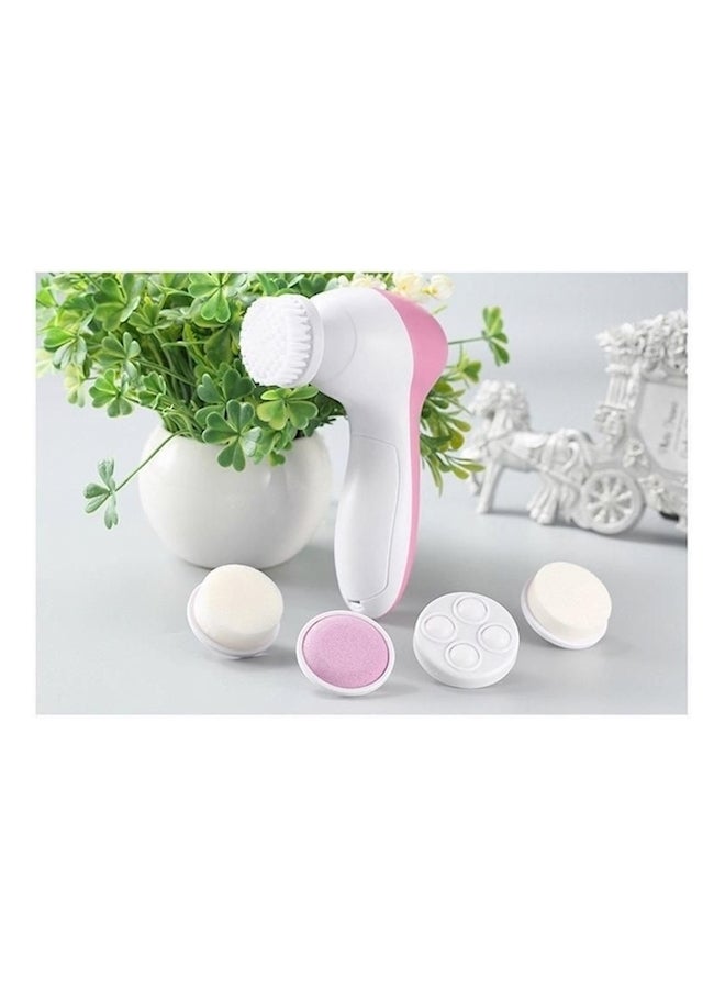 فرشاة إلكترونية لتدليك الوجه 5 في 1 أبيض/ وردي 144جرام - Image 2