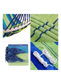 Generic Portable Double Hammock Blue/Green 200x150cm  - Image 2