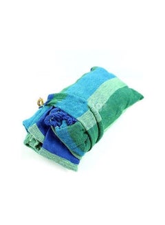 Generic Portable Double Hammock Blue/Green 200x150cm  - Image 4