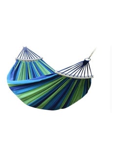 Generic Portable Double Hammock Blue/Green 200x150cm  - Image 1