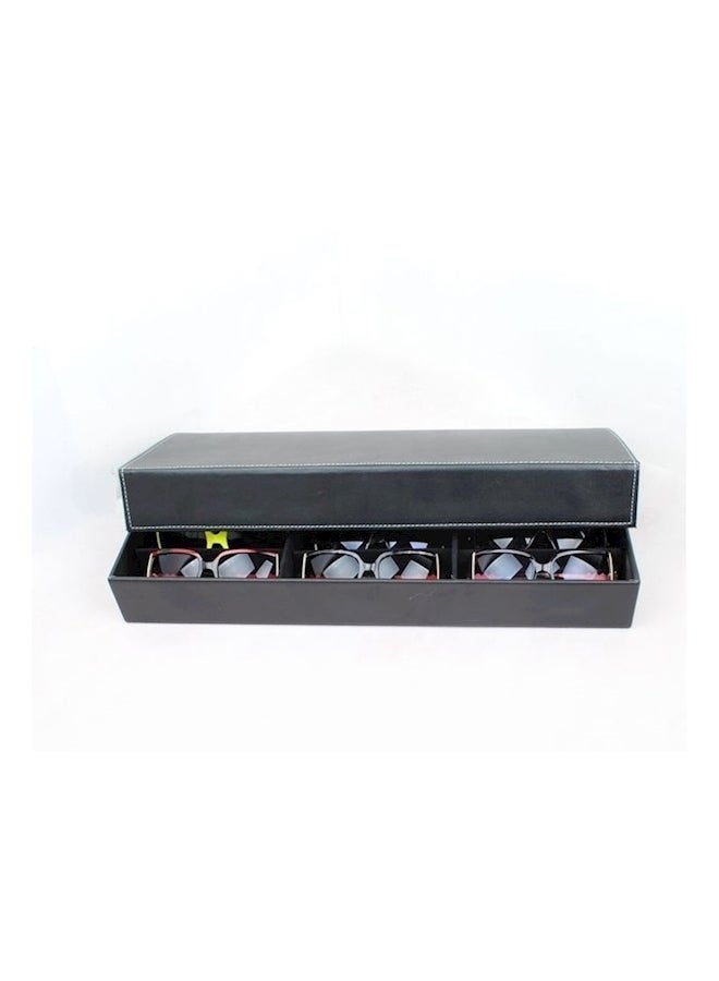 PU leather sunglasses storage box for 12 glasses  001-2 black  - Image 3