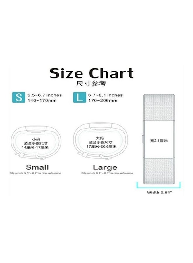 Replacement Bracelet Watch Band With Rhombus Pattern For Fitbit Charge 2 Blue
