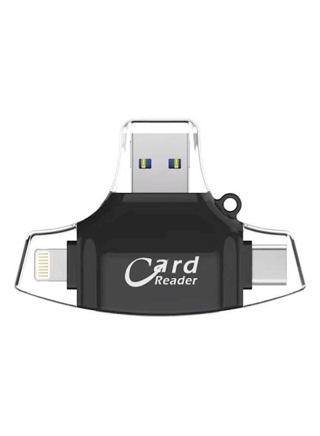 3-In-1 Card Reader Black  - Image 1