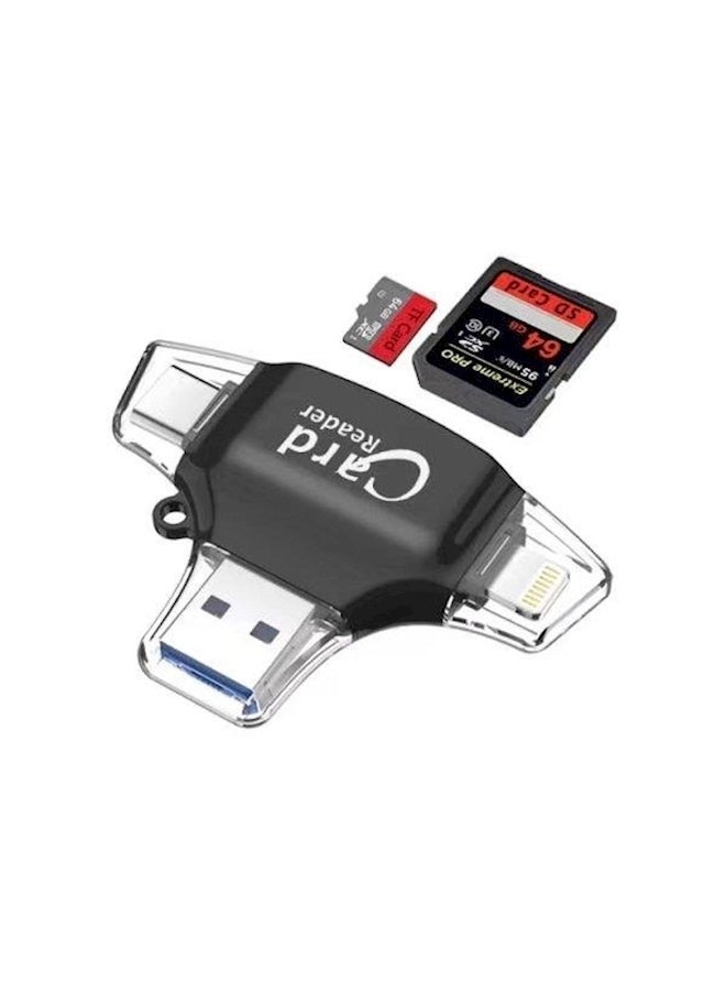 3-In-1 Card Reader Black  - Image 3