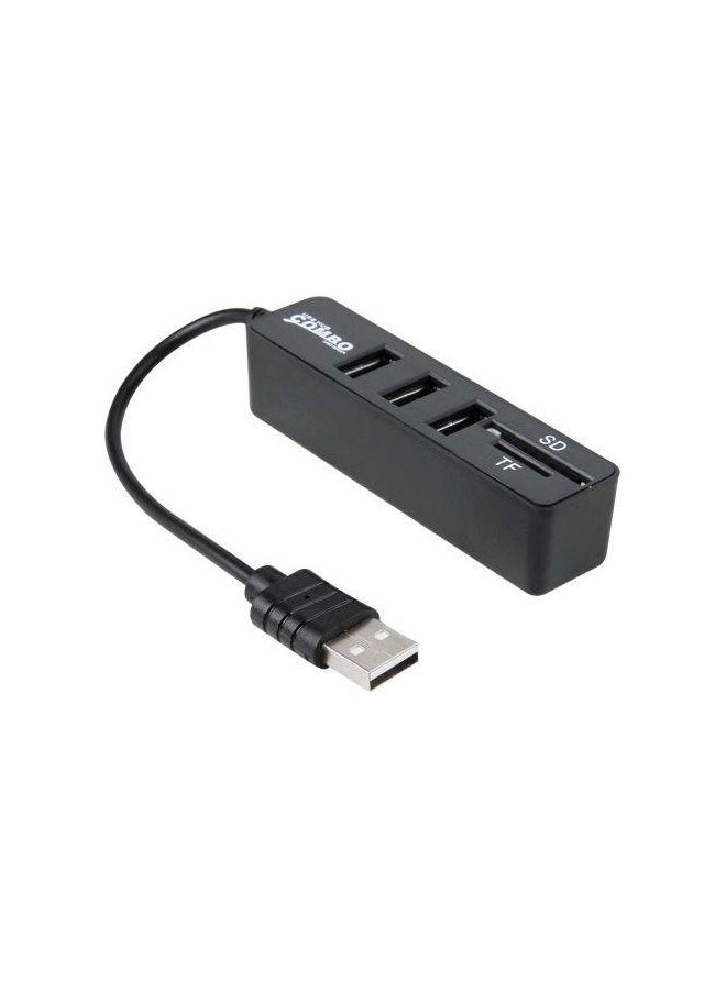 Combo 3 Ports Card Reader Black  - Image 1