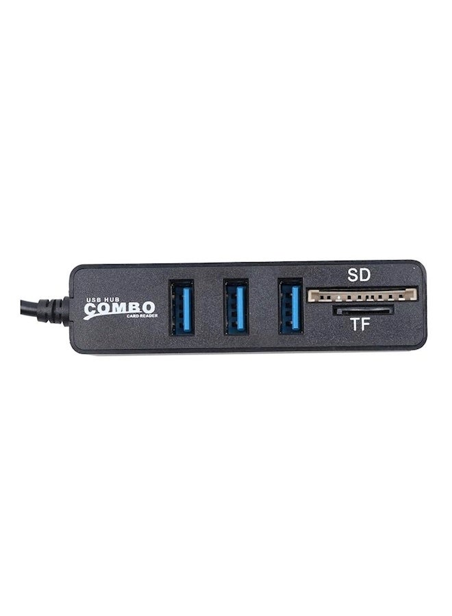 Combo 3 Ports Card Reader Black  - Image 4