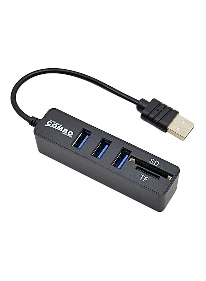 Combo 3 Ports Card Reader Black  - Image 2