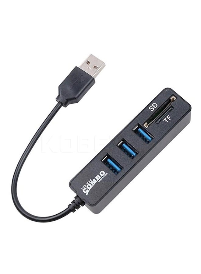 Combo 3 Ports Card Reader Black  - Image 3