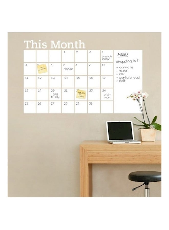 Month Calender Wall Sticker White  - Image 1