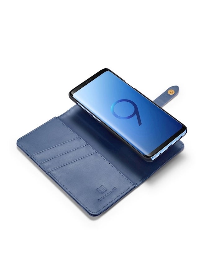 Protective Wallet Card Case Cover For Samsung Galaxy S9 Plus Blue  - Image 3