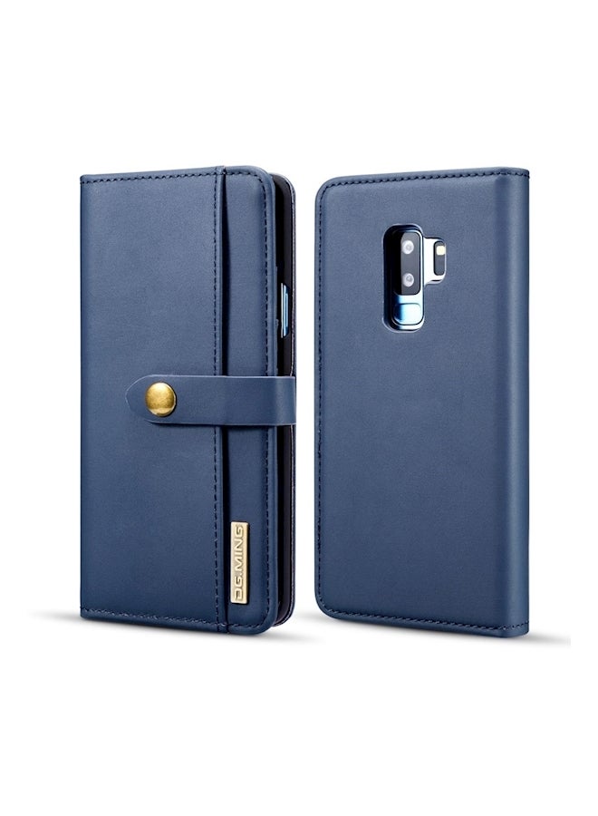 Protective Wallet Card Case Cover For Samsung Galaxy S9 Plus Blue  - Image 1