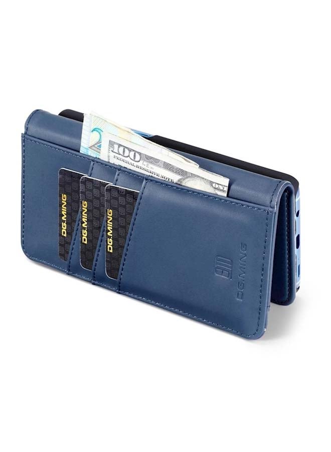 Protective Wallet Card Case Cover For Samsung Galaxy S9 Plus Blue  - Image 5