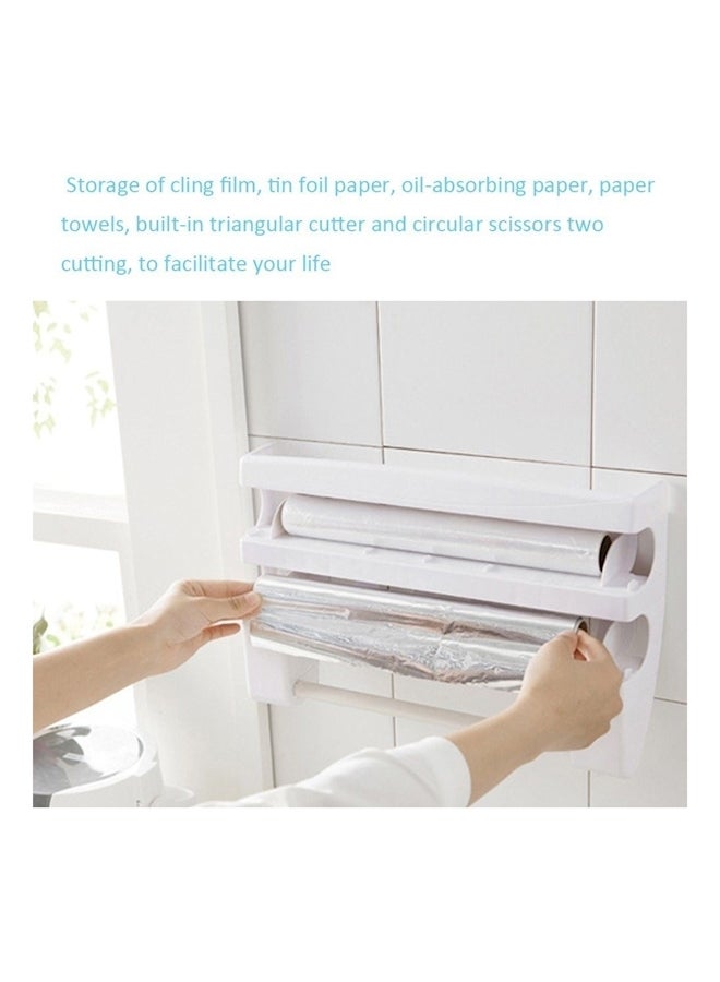 Wall Mounted Multi-Layered Rack White/Brown - Image 3