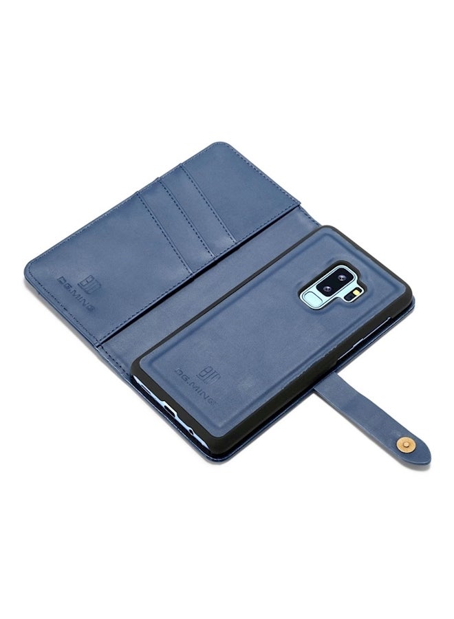 Protective Wallet Card Case Cover For Samsung Galaxy S9 Plus Blue  - Image 2