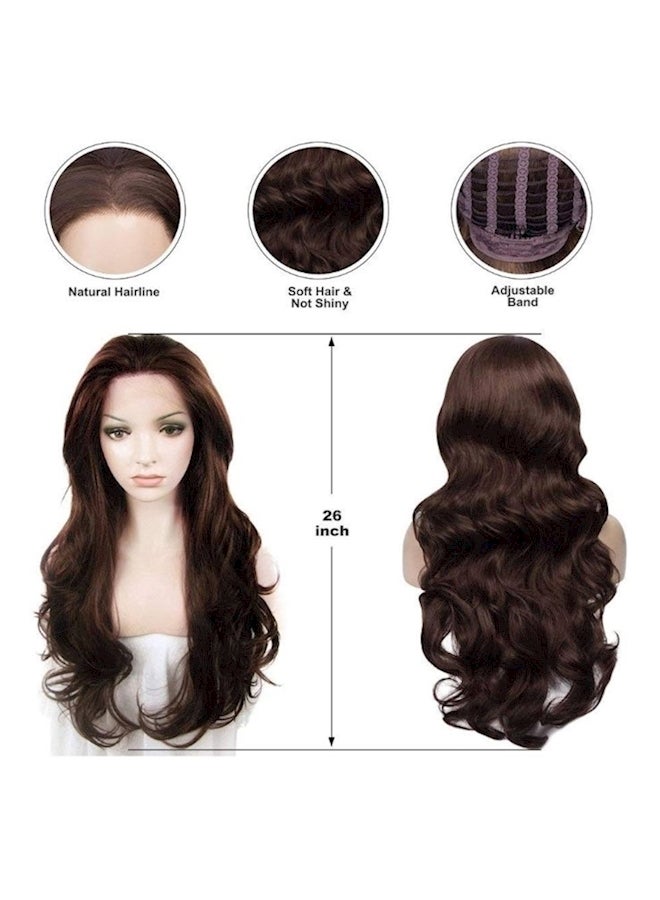 Generic Long Wavy Hair Wig Brown 26inch  - Image 4