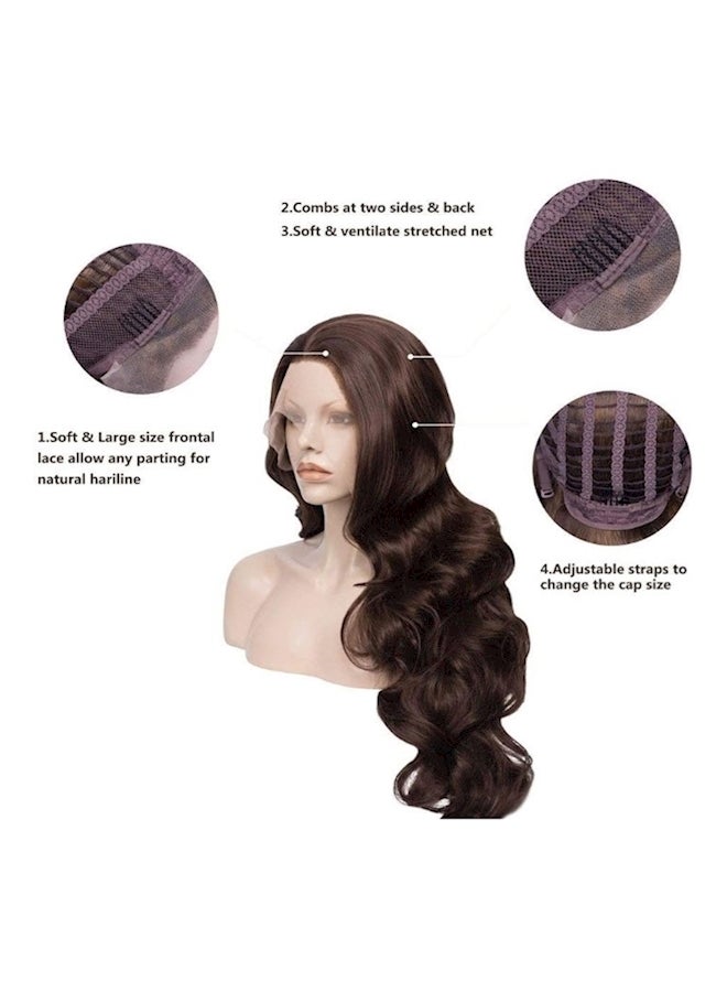 Generic Long Wavy Hair Wig Brown 26inch  - Image 3
