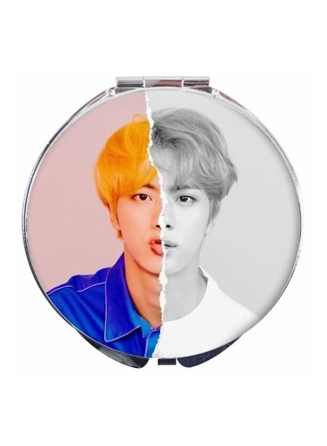 مرآة مكياج مزينة بصورة من الخارج لشخصية Bts Bangtan Boys متعدد الألوان 