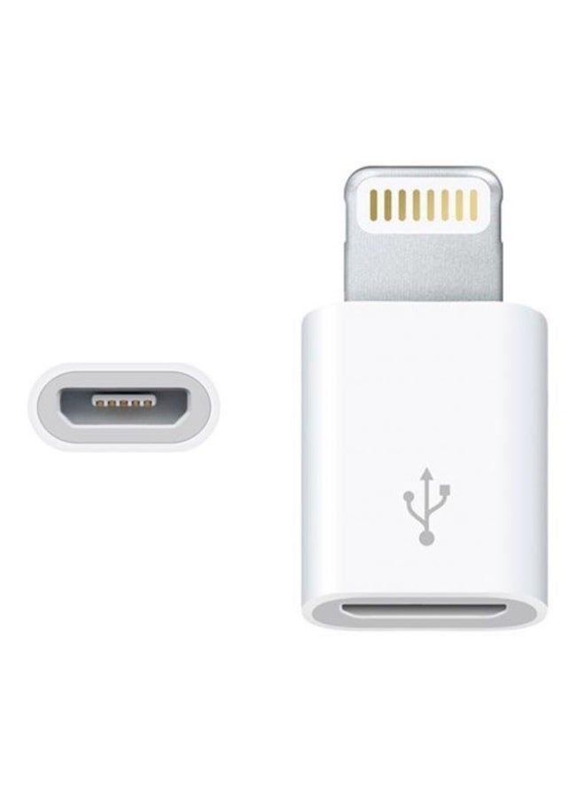 ماركة غير محددة كابل محول Ning إلى Micro USB أبيض  - Image 3