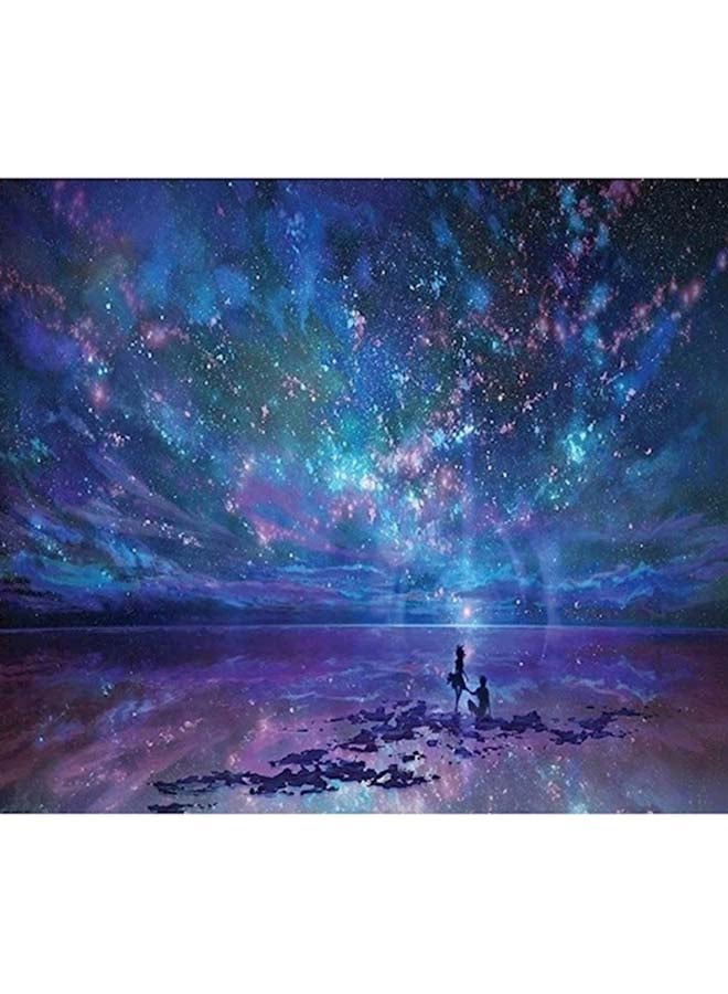 لوحة متلألئة بتصميم 5D يمكنك تركيبها بنفسك بتصميم محيط نجوم خيالي متعدد الألوان - Image 1