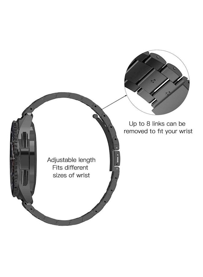 Solid Steel Metal Strap For Samsung Gear S3 Frontier/S3 Classic Black - Image 3